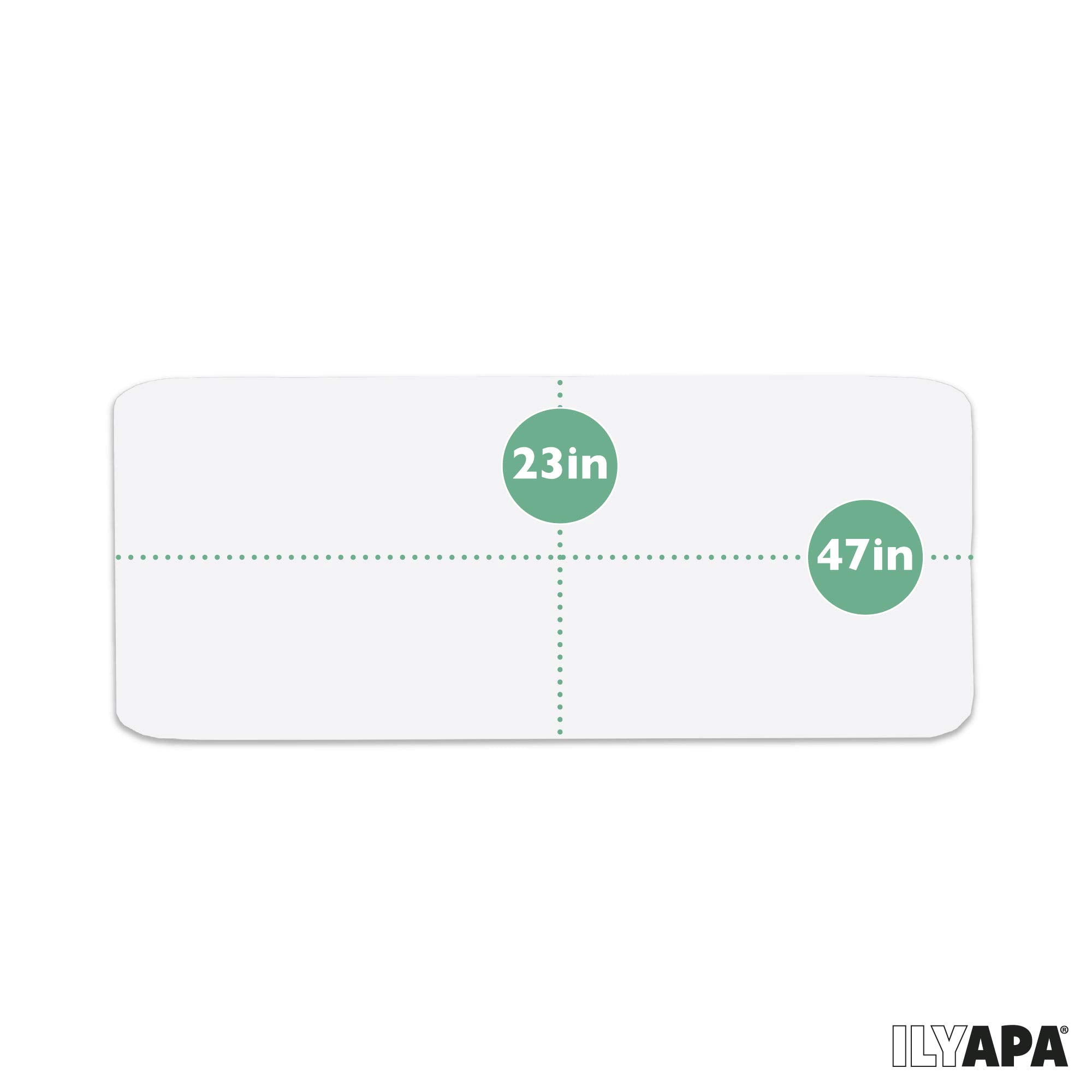 Office Desk Mat Clear Textured - 47 x 23 Inch Plastic Computer Pad for Desk
