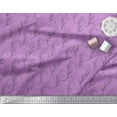 thumbnail image 2 of Soimoi Purple polyester Crepe Fabric Pear Leaves Decor Fabric Printed Yard 42 Inch Wide, 2 of 3