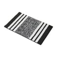 thumbnail image 3 of FEOLGEHLY Bath Mats for Bathroom Non Slip, Fluffy Absorbent Microfiber Bath mat Washable, Aesthetic Bathroom Rugs, Small Navy Blue Striped Bath Mat(Black, 24" x 16"), 3 of 6