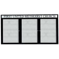 thumbnail image 4 of Aarco Products ODCC3672-3RHB 3-Door Outdoor Enclosed Framed Bulletin Board with Header - Blue, 4 of 4