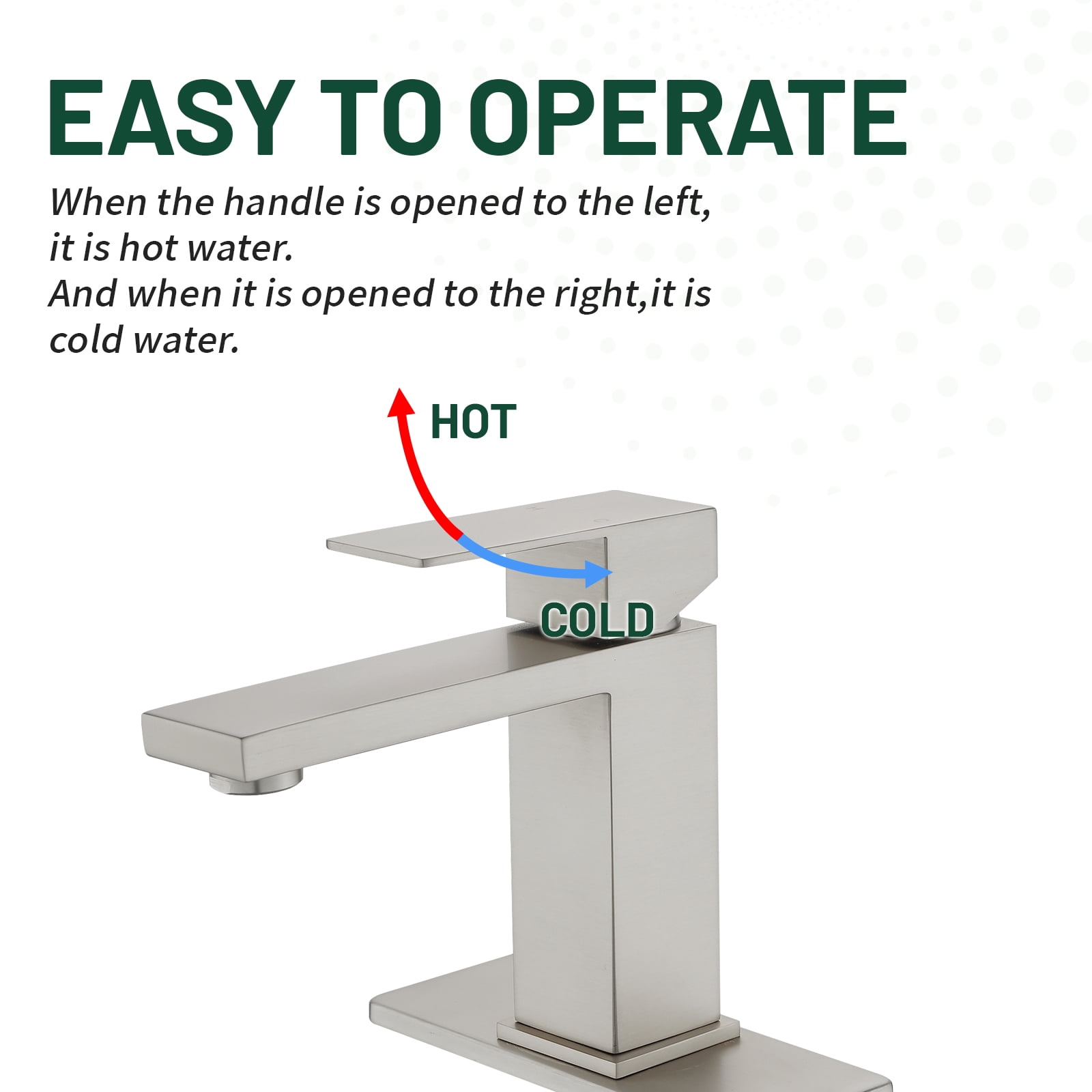 Cobbe Single-Handle Bathroom Sink Faucet for Vanity Single-Hole Installation Basin Faucet with Pop-Up Drain Brushed Nickel