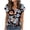 Blue, variant on Womens Summer Tops Fashion Print Short Sleeve T-Shirt V Neck Casual T Shirts Beach Vacation Clothes Blusas Elegantes Para Mujer