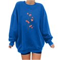 thumbnail image 1 of Chandail à Capuche Mode pour Femmes 2023 Imprimé Ample Manches Longues Col Rond Chandail à Capuche 50 % de Réduction Liquidation Costumes Halloween/noël, 1 of 1