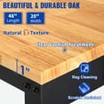 thumbnail image 3 of VEVOR Workbench Adjustable Height, 48"L X 20"W X 38.1"H Garage Table w/ 28.3" - 38.1" Heights & 2000 lbs Load Capacity, with Power Outlets & Hardwood Top & Metal Frame & Foot Pads, for Office Home, 3 of 9