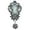 Gray, variant on Old Style Victorian Lady Crystal Rhinestone Cameo Maiden Pin Brooch
