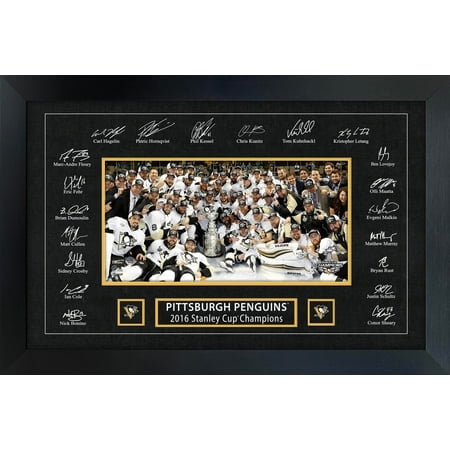Pittsburgh Penguins Cadre Signature Réplique de la Coupe Stanley 2016