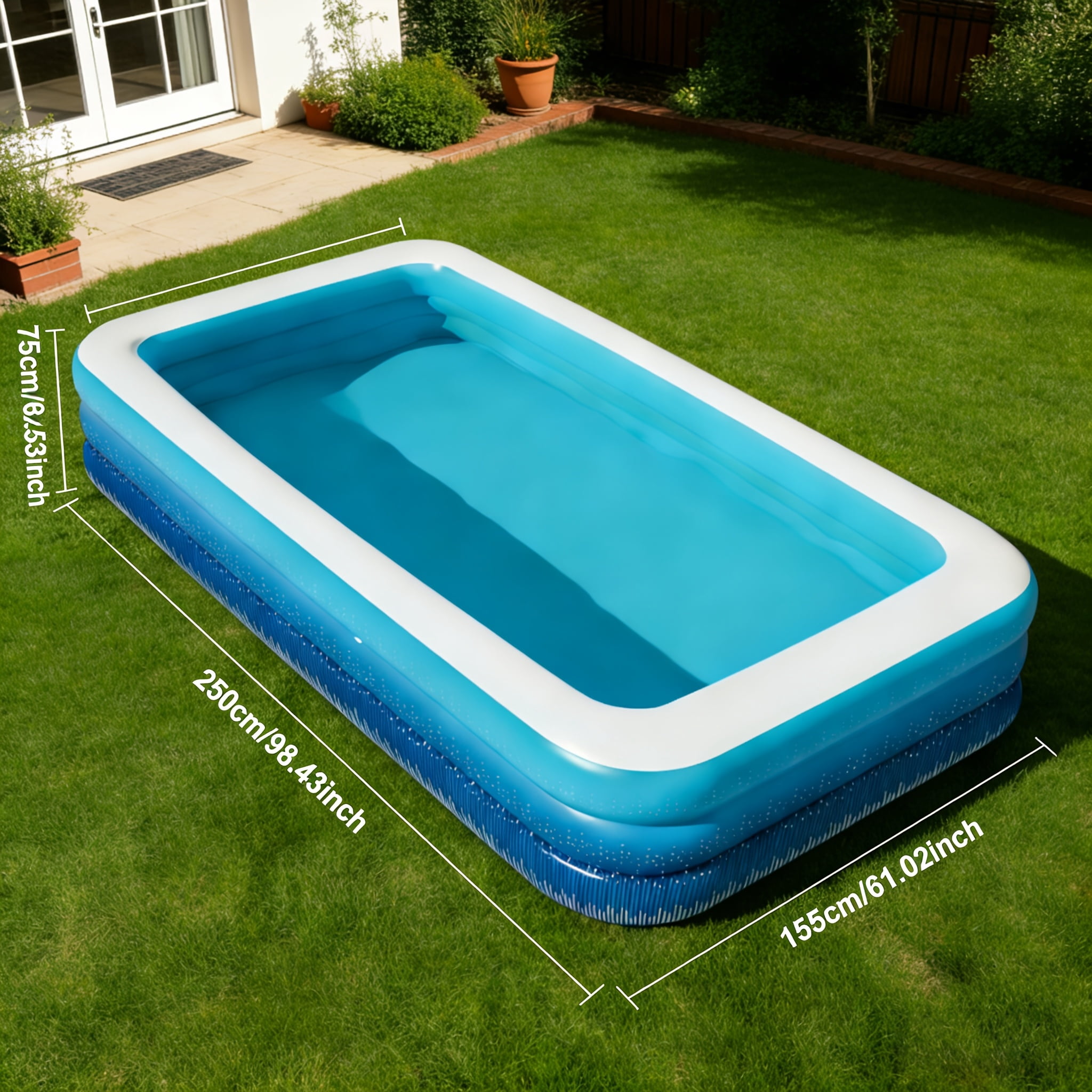 Adult Thickened Inflatable Swimming Pool, foldable and portable design for easy storage and carrying