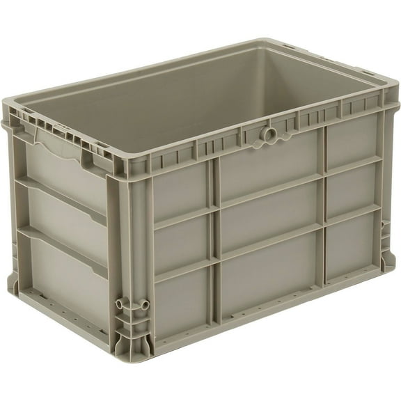 Global Industrial Stackable Straight Wall Container Solid 24""L x 15""W x 14""H