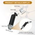 thumbnail image 3 of Sloped Ceiling Adapter, 180/350 Degree 60x14mm M10 Fine Thread Sloped Ceiling Light Fixture Adapter Kit for Ceiling Pendant Light Chandelier Track Suspend(Black, Pack of 2), 3 of 7
