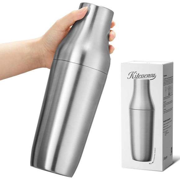 Kit Shaker de Cócteles KITESSENSU Híbrido de Acero Inoxidable con Vacío 600ml