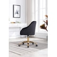 thumbnail image 3 of Luccalily Velvet Swivel Shell Chair, Modern Classic Swivel Office Computer Chair on Wheels, Swivel Adjustable Lift Height &Cute Vanity Chair Leisure Chair for Home Study Living Room, 3 of 11