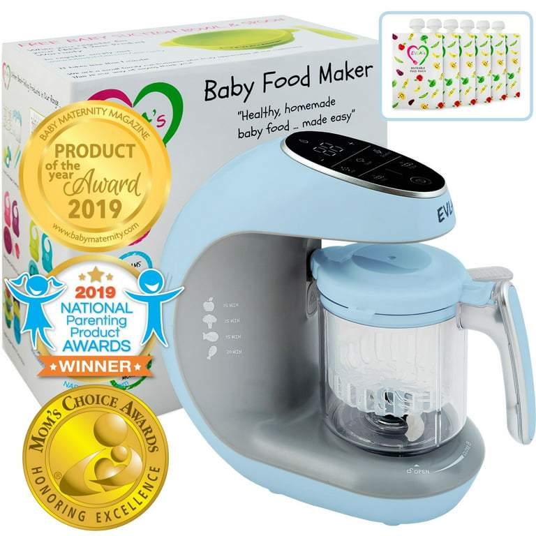 Baby Food Maker Baby Food Processor Blender Grinder Steamer Cooks & Blends  Healthy Homemade Baby Food in Minutes Self Cleans Touch Screen Con 