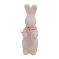 thumbnail image 3 of Figura de conejo de Pascua flocada, decorativa y creativa, adorno de conejo Rosa claro, 3 of 9