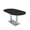 Black Cypress w/Silver Base no Electric, variant on 6 Person Racetrack Conference Table Metal Base Data And Electric Unit