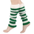 thumbnail image 2 of Seductiva Leg Warmers Women's Winter Striped Knitted Sock Hairy Warm Leg Stacked Socks Christmas Warm Foot Green, 2 of 4