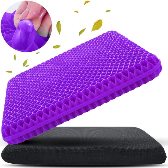 Arsvita Gel Seat Cushion for Long Sitting, Enlarged Thickened, Breathable Cooling for Office Chair, Car & Wheelchair
