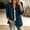 Dark Blue women button down denim blazer a1, variant on Women's Button Down Denim Blazer Long Sleeve Ruffle Front Vintage Casual Open Blazer Jacket for Fall Office Work Daily, Sky Blue 2XL