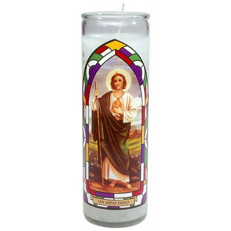 Sanctuary Series San Judas Religious Candle, White, 12pk