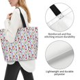 thumbnail image 3 of Pofeuu Tulips Flowers Print Reusable Grocery Bags - Washable, Foldable, Packable Tote, Large Handles, Heavy Duty, Zippered Top Pouch, 3 of 8