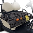 thumbnail image 2 of COEQINE Golf Cart Seat Covers with Carry Handle, Comfortable Golf Cart Seat Towel Blanket, Halloween Decor Fits for EZGO Yamaha Club Car and Other 2-Seat Golf Carts, Gray Bat Cobweb Print, 2 of 8