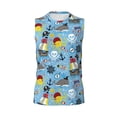 thumbnail image 6 of Lsque Pirate Marine Animals Print Men's Cotton Blend Sleeveless Muscle Shirts (S-3XL)- Moisture Wicking, Odor Protection, UPF 30+,Medium, 6 of 8