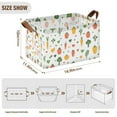 thumbnail image 7 of Yayeee Foldable Storage Basket for Shelves with Handles Set of 2 Waterproof Cloth Bins, Green Cute Vegetables, 7 of 7