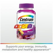 Centrum Womens Multivitamin and Multimineral Gummies, Assorted Fruit Flavor, 70 Ct