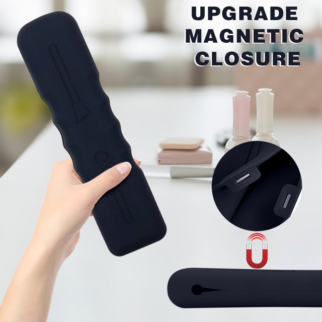 Xihbxyly Portabrochas de Maquillaje Suave, Organizador de Viaje con Cierre Magnético, Caja Lavable para Brochas, Bolso de Moda Portátil, Accesorio Esencial para Adictos a La Belleza, Accesorio para L