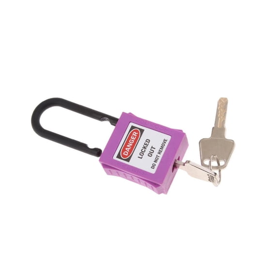 Thinsony 38 mm Cadenas de Sécurité Incurvé en PVC Solide et Résistant 90x40x19 mm 1Set