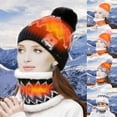 thumbnail image 6 of Sinhoon Unisex Winter Heated Beanie Hat Scarf Set, USB Rechargeable Winter Charging Thermal Hats Cap For Outdoor Activities Warm Gift for Men and Women elegant, 6 of 9