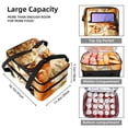 thumbnail image 3 of Fox Insulated Double Layered Lunch Bag with Two Compartments, Large Capacity, Hand Carry, 7.1x11.4x16.1 Inches, 3 of 6