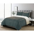 thumbnail image 2 of Harper Lane Ellis Micromink/ Sherpa 3-piece Comforter Set Chocolate Twin, 2 of 5