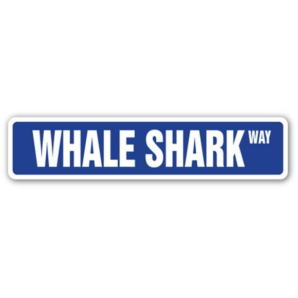 SignMission SS-Whale Shark 4 x 18 in. Whale Shark Street Sign - Week Ocean Dangerous Teeth Mammal