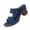 Blue, variant on Abomasnow Wedge Heels Sandals for Women 2026 Summer Open Toe Slip On Platform Sandals Fashion Wedding Party Dress Sandals
