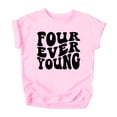thumbnail image 4 of Retro Four Ever Young Shirt for Boys & Girls Groovy 4th Birthday T-Shirt for Kids Pink Shirt 5-6, 4 of 5