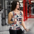 thumbnail image 6 of Daiia Marine Sailing Printed Womens Workout Tops for Women Quick-dry Tank Tops Mesh Yoga Shirts Athletic Running Tank Tops Sleeveless Gym Clothes-X-Large, 6 of 7