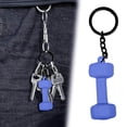 thumbnail image 2 of Llavero con mini mancuernas Kojanyu,colgante de goma suave para fitness para entusiastas del gimnasio,abalorio para mochila,accesorio colgante para regalo de entrenamiento, 2 of 9