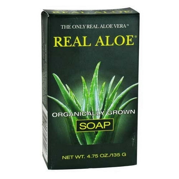 Real Aloe Organically Grown Aloe Vera Skin Bar Soap, 4.75 Oz