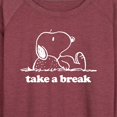 thumbnail image 3 of Peanuts - Take A Break - Women's Lightweight French Terry Long Sleeve Shirt, 3 of 6