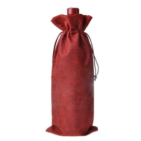 5pcs 100 Natural Jute Burlap Vintage Wedding Favours Hessian Wine