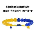 thumbnail image 2 of pulseras de Ucrania con cuentas de cristal natural, ajustables, hechas a mano, trenzadas, azules, amarillas, con bandera de Ucrania, joyería para meditación de yoga, 2 of 8