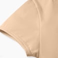 thumbnail image 4 of Yxbdin Pleated Shirts for Girl Dressy Casual Short Sleeve T Shirts Loose Fit Solid Crew Neck Tops Khaki 7-8 Years, 4 of 7