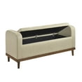 thumbnail image 3 of Lexicon Brigitte Fabric Lift Top Storage Bench in Light Brown, 3 of 7
