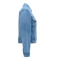 thumbnail image 3 of Chamarra George para Mujer, a la Cintura con Bolsillos Simulados en Pecho Azul Talla M, 3 of 4