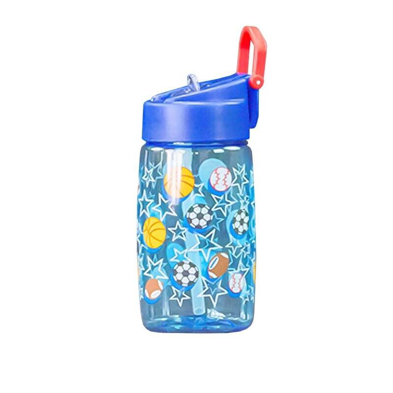 Splash Cartoon Water Bottle 16.90z w/ Straw for Kids Carry Loop Plastic ...