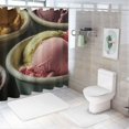 thumbnail image 7 of Patifu Fruit Bathroom Decor Set with Hooks, Graphic Print Polyester Stylish Shower Curtain, 100% Polyester, Waterproof, HD Digital Print, Easy Installation 36"x72, 7 of 7