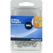 Hillman 536238 D-Ring Mirror and Picture Hangers, Value Pack, Steel, Zinc Plated (1/8"), 10 Piece