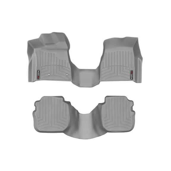 WeatherTech Custom Fit FloorLiners compatible with 1998-2011 Lincoln Town Car - 1st Row Over-The-Hump & 2nd Row, Grey