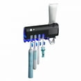 thumbnail image 2 of HIBIBUD Toothbrush Sanitizer Holders with UV Rays Sterilization Rechargeable Solar-Power Automatic Toothpaste Dispenser Wall Mount Toothbrush Organizer, 2 of 7