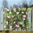 thumbnail image 3 of OUSITAID Exquisite Artificial Flower Fence Vivid Plastic Beautiful Retractable Fake Flower Fence for Wedding, 3 of 9